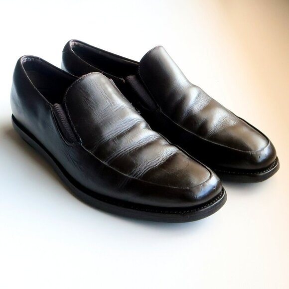 Prada Brown Leather Moc Toe Loafers Slip-on Shoes Size 9 - Picture 4 of 16